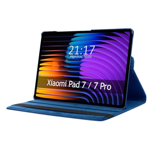 Custodia Girevole 360 Per Xiaomi Pad 7/7 Pro Colore Blu