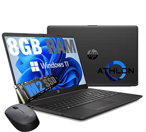 Hp Notebook 255 G8 Pc Portatile,Display Hd 15.6",Cpu Amd Athlon,Fino A 2,60 Ghz,Ram 8 Gb Ddr4,Ssd M.2 Nvme 256 Gb, Bluetooth, Wifi,Porta Lan Rj-45,Win