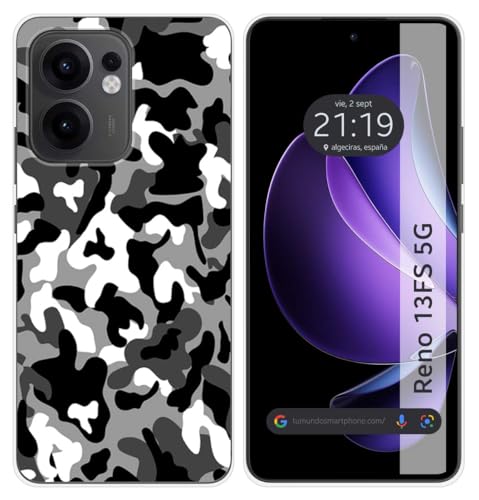 Custodia In Silicone Per Oppo Reno 13Fs 4G / 13 Fs 5G Motivo Snow Camouflage Disegni