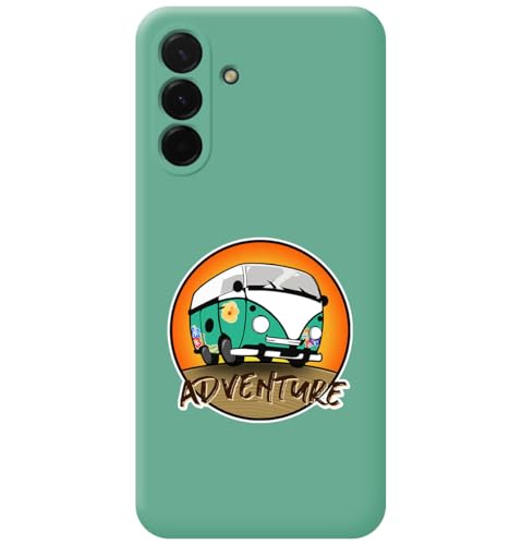 Tumundosmartphone Custodia In Silicone Liquido Verde Per Samsung Galaxy A36 5G Design Adventure Disegni