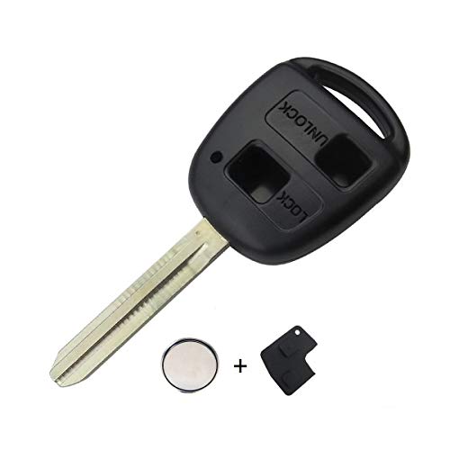 Guscio Portachiavi Accessori Ricambi Cover Copri Chiave Telecomando Auto 2 Tasti – Batteria E Tasti In Gomma Inclusi - Compatibile Con Toyota Yaris – 