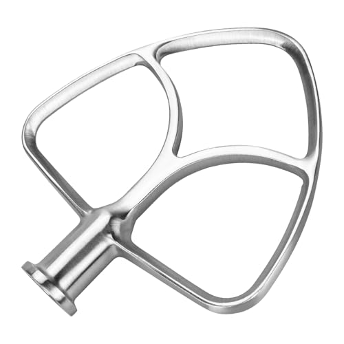 Mmobiel Frusta Piatta In Acciaio Inox K45B Per Kitchenaid 4,5-5 Quart Tilt-Head Stand Mixers Serie Artisan & Classic Attacco Della Pagaia - Sbattitore