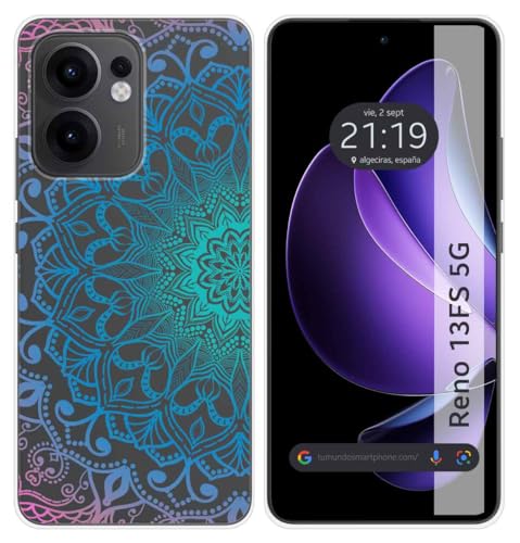 Custodia In Silicone Trasparente Per Oppo Reno 13Fs 4G / 13 Fs 5G Disegno Mandala Disegni