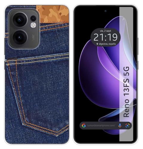 Custodia In Silicone Per Oppo Reno 13Fs 4G / 13 Fs 5G Design Jeans Disegni
