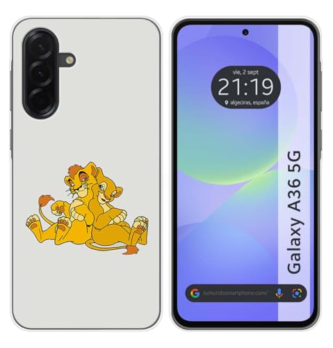 Tumundosmartphone Custodia In Silicone Per Samsung Galaxy A36 5G Motivo Leoni Disegni