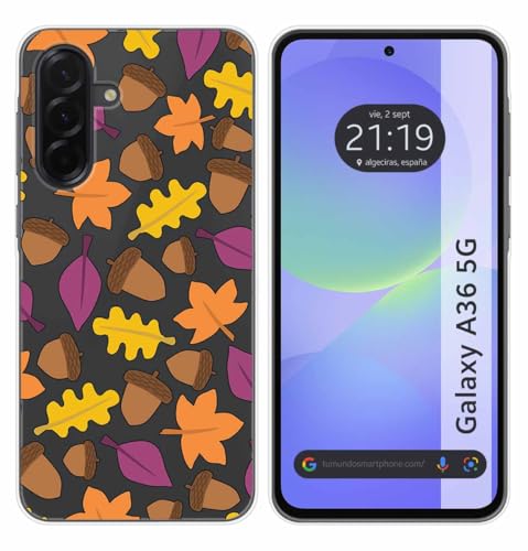 Tumundosmartphone Custodia In Silicone Trasparente Per Samsung Galaxy A36 5G Motivo Autunno Disegni
