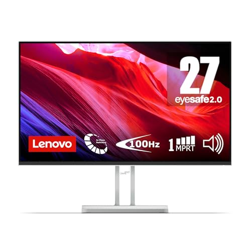 Lenovo L27I-4A Monitor 27" Fhd (1920X1080), Ips, 1Ms, 100Hz, Altoparlanti Integrati, Low Blue Light, Bordi Ultrasottili, Regolabile, Hdmi E Vga