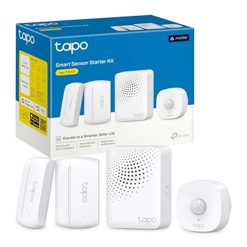 Tapo T30 Kit Sistema Di Allarme, Antifurto, Allarme Casa Senza Fili, 1 Sensore Di Movimento E 2 Sensori Di Finestra, Compatibile Cogli Altri Dipositiv