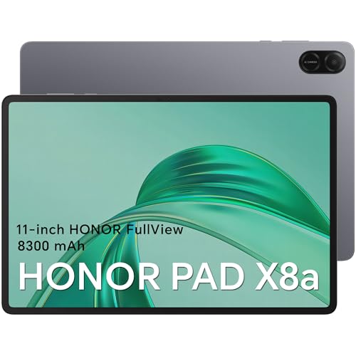 Honor Pad X8A 11 Pollici 90Hz Eye Protection Display 4Gb/128Gb Wifi 8300Mah Batteria Tablet, 4 Altoparlanti, Android 14, Space Gray [Versione Italiana