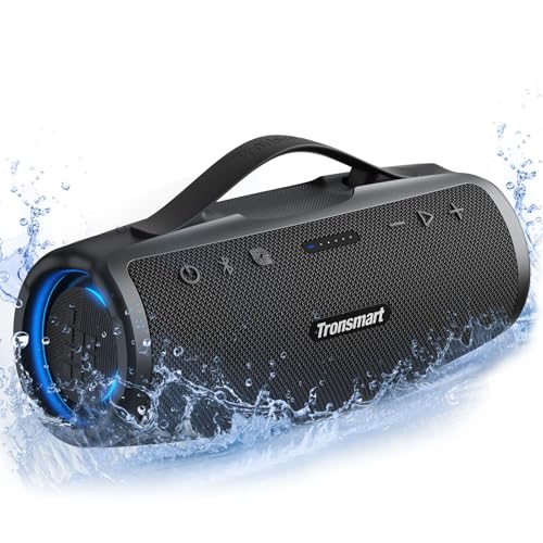 Tronsmart Mirtune S100 Cassa Bluetooth Portatile 50W, Bassi Potenti E Alti Chiari, Manico Retrattile, 20 Ore Di Riproduzione, Impermeabile Ipx7, Equal