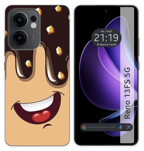 Cover In Silicone Per Oppo Reno 13Fs 4G / 13 Fs 5G Motivo Gelato Cioccolato Disegni