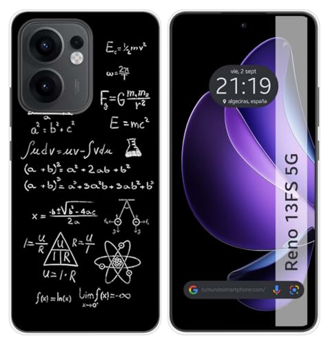 Custodia In Silicone Per Oppo Reno 13Fs 4G / 13 Fs 5G Disegno Formule Disegni