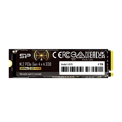 Silicon Power 1Tb Us75 Nvme 4.0 Gen4 Pcie M.2 Ssd R/W Up To 7,000/6,000 Mb/S (Sp01Kgbp44Us7505)