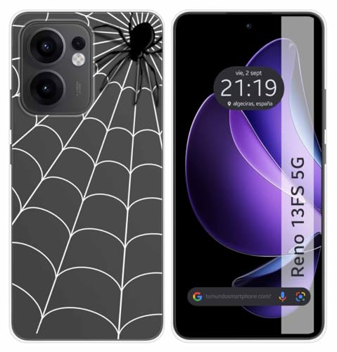 Custodia In Silicone Trasparente Per Oppo Reno 13Fs 4G / 13 Fs 5G Design Ragno Disegni