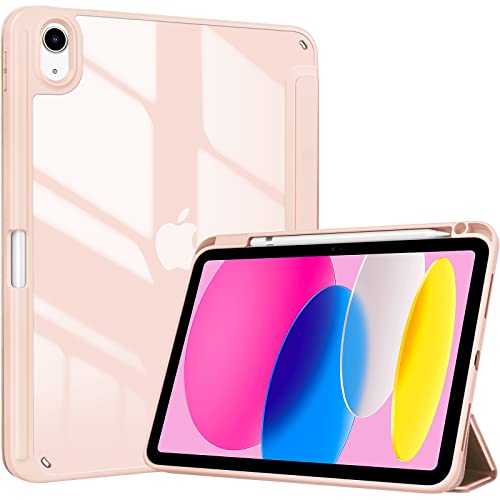 Procase Cover Ipad 11 Generazione A16 11 Pollici 2025/Ipad 10 Generazione 10,9 Pollici 2022,Custodia Con Portapenna Auto Sonno/Veglia -Oro Rosa