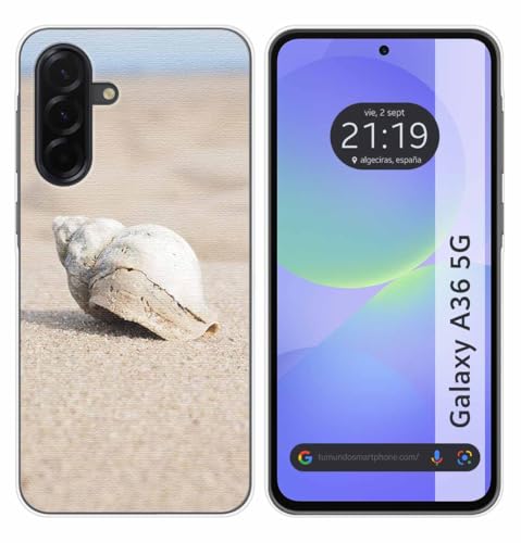 Tumundosmartphone Custodia In Silicone Per Samsung Galaxy A36 5G Motivo Conchiglia Disegni