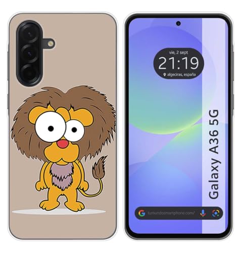 Tumundosmartphone Custodia In Silicone Per Samsung Galaxy A36 5G Motivo Leon Disegni