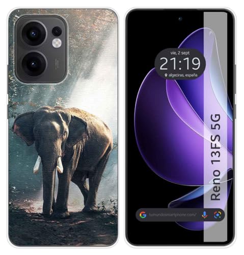 Custodia In Silicone Per Oppo Reno 13Fs 4G / 13 Fs 5G Design Elefante Disegni