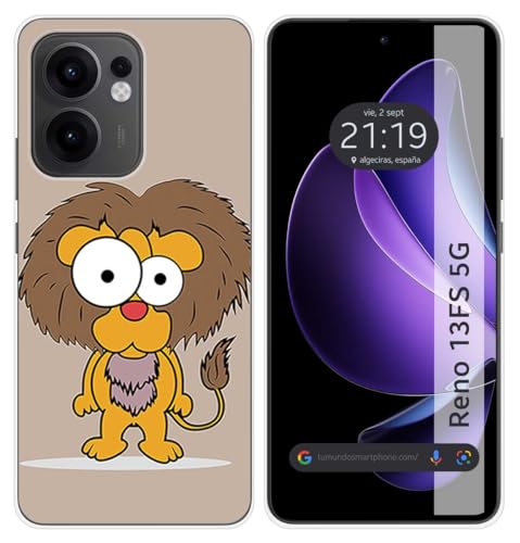 Custodia In Silicone Per Oppo Reno 13Fs 4G / 13 Fs 5G Motivo Leon Disegni