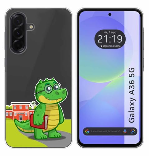 Tumundosmartphone Custodia In Silicone Trasparente Per Samsung Galaxy A36 5G Motivo Cocco Disegni