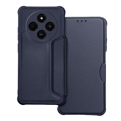 Tumundosmartphone Custodia A Libro Magnetica Antiurto Per Xiaomi Poco C75, Colore Blu