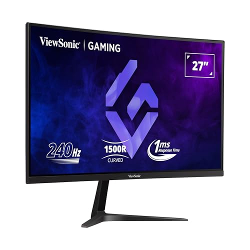 Viewsonic Vx2719-Pc-Mhd - Gaming - Monitor Led - Curvo - 27" - 1920 X 1080 Full Hd (1080P) @ 240 Hz - Va - 250 Cd/M² - 4000:1-1 Ms - 2Xhdmi, Displaypo