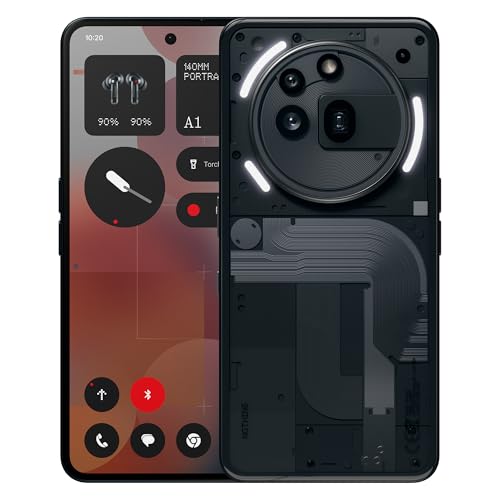 Nothing Phone (3A) Pro 256 Gb - Smartphone Con Fotocamera Con Periscopio Da 50 Mp, Ultra Zoom 60X, Ricarica Rapida A 50W E 6.77" Display Amoled Flessi