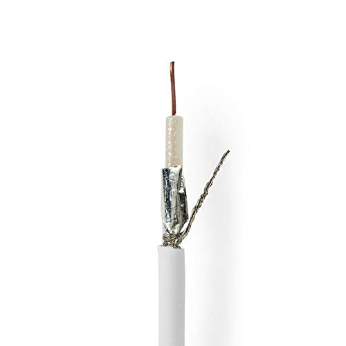 Nedis Cavo Coax | Koka 799 | 75 Ohm | Doppia Schermatura | Eca | 25.0 M | Rotondo | Pvc | Bianco | Scatola