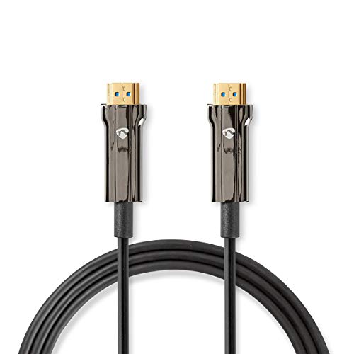 Nedis Cavo Hdmi Ad Alta Velocità, Aoc, Connettore Hdmi - Connettore Hdmi Placcato Oro, Nero, 10 M