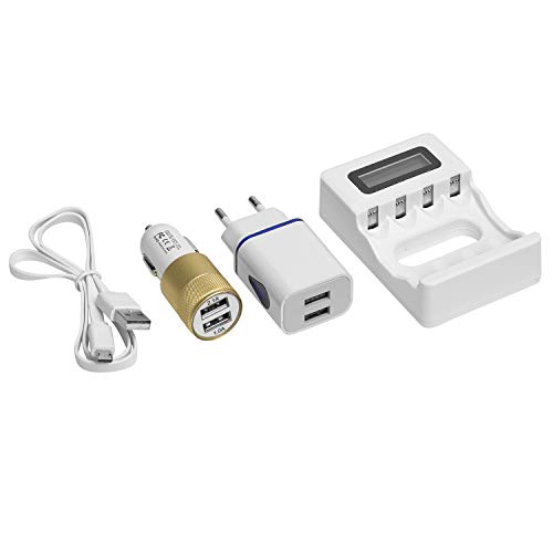 Cargador Pilas Maurer Casa/Coche Lr6 Y Lr3 (Aa Y Aaa)