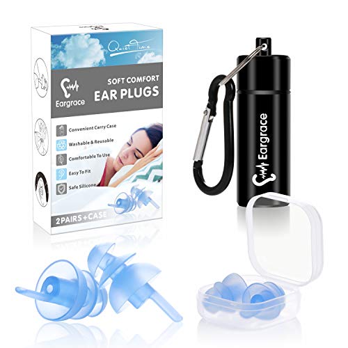 Tappi Per Le Orecchie Per Dormire 2 Paia - Tappi Per Le Orecchie Con Riduzione Del Rumore Snr 32Db Con Cavi Staccabili, Tappi Per Le Orecchie In Silic