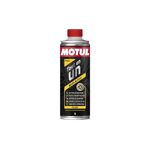 Motul - Additivo All In One Diesel - Detergente Multi-Action Curative - Riduzione Consumo Ed Emissioni - Ideale Prima Di Controllo Tecnico - All In On