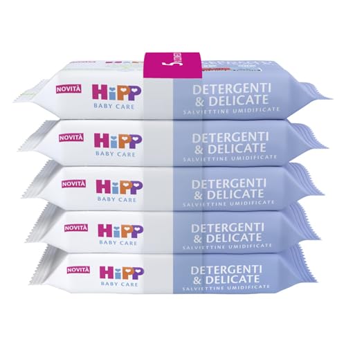 Hipp - Baby - Salviettine Neonato, Salviette Detergenti & Delicate Neonati, 15 Confezioni Da 48 Salviettine Ciascuna, Salviette Umidificate, Senza Pla