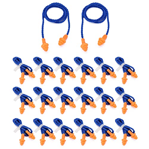 Tappi Orecchie Per Dormire,20 Paia Tappi Per Orecchie Antirumore Con Cordino Tappi Per Le Orecchie In Silicone Morbido Riutilizzabili Per Anti Russare