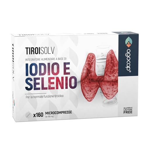 Ioduro Di Potassio Puro 225 Mcg (150% Vnr) | Iodio Stabile Arricchito Con Selenio Per La Funzione Tiroidea, Alto Assorbimento | 160 Microcompresse Fac