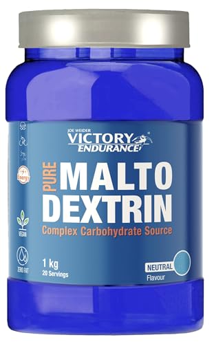 Victory Endurance Pure Maltodestrin, A Base 100% Maltodestrina, Sapore Neutro, 1 Kg, Aumenta Le Prestazioni, Ritardi Fatica, Zero Grassi, Vegano
