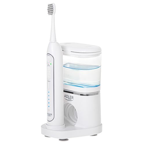 Adler Filo Interdentale Ad Acqua 2 In 1 Con Spazzola, Bianco