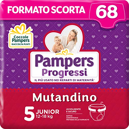 Pampers Mutandino, 68 Pezzi, Taglia 5 (12-18 Kg)