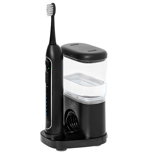 Adler Filo Interdentale Ad Acqua 2 In 1 Con Spazzola, Nero