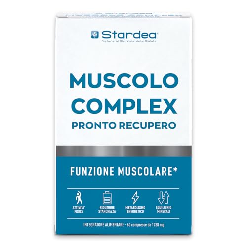 Stardea Muscolo Complex Pronto Recupero | 60 Compresse | Funzione Muscolare | Crampi | Affaticamento Muscolare | Magnesio E Potassio In Compresse | Vi