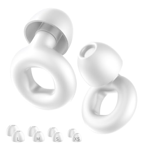 Neutypechic Tappi Orecchie Dormire Silicone, Tappi Per Orecchie Antirumore Riutilizzabili, Tappi Per Orecchie Per Dormire, Concentrarsi, Viaggiare, Co