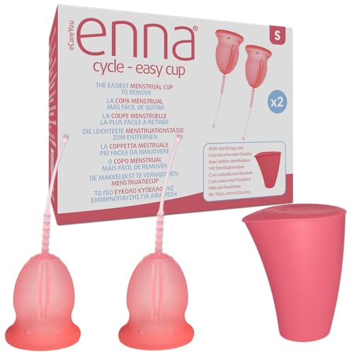 Enna Cycle Easy - 2 Coppe Mestruali E Scatola Sterilizzatrice, Taglia S