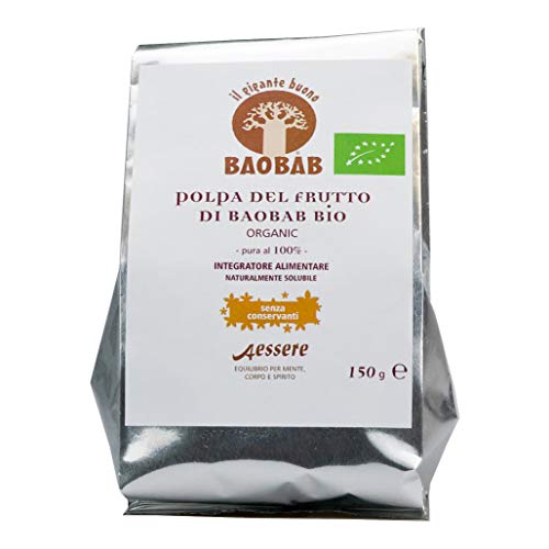 Superfrutti Aessere - Integratore Alimentare Energetico In Polvere Baobab Ricarica Bio, 150 G - Solubile In Acqua