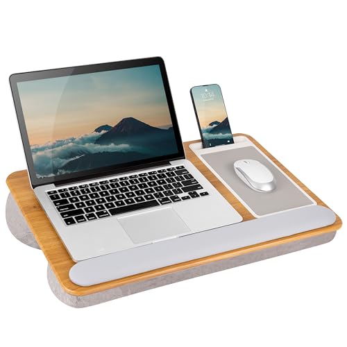 Lapgear Home Office 91599 - Scrivania Professionale Con Poggiapolsi, Tappetino Per Mouse E Supporto Per Telefono, Effetto Legno Di Quercia, Adatta Per