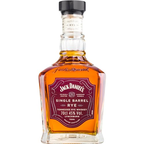 Jack Daniel’S Single Barrel Rye 70Cl -Whiskey Speziato Invecchiato In Botti Di Rovere, 70% Segale. 45% Vol.