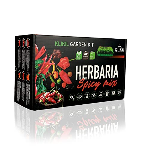 Herbaria Kit Coltivazione Peperoncino Piccante - Spicy Mix Kit Piante Da Coltivare Con 6 Varietà Di Semi Da Piantare Per Il Tuo Orto Urbano. Set Peper