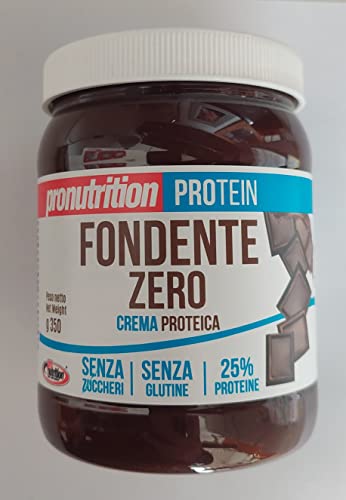 Pro Nutrition - Fondente Zero - 350G - Crema Spalmabile Proteica Senza Zuccheri Al Cioccolato Fondente