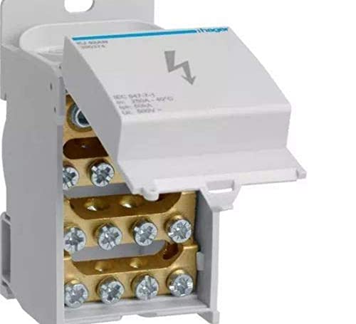 Hager Kj02An - Blocco Connessione 1 Polo 250A 1X95/1X35/8X16/4X10