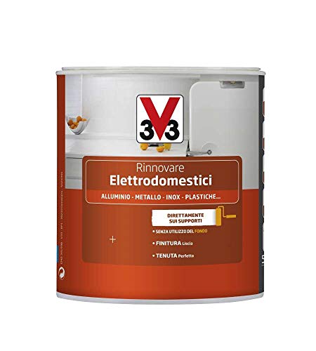 V33 Smalto Rinnovare Elettrodomestici, Grigio Carbonato Satinato, 0.5 L