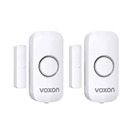 Voxon Sensore Di Allarme Per Porte E Finestre, 100 Db Sirena Allarme Casa Senza Fili, Sistema Antifurto Magnetico Wireless, Allarme Porta Ingresso Ada